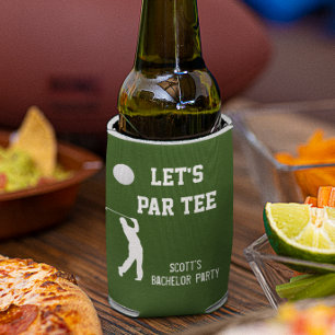 Bachelor Party Let's Par Tee Golfing Trip Can Cooler