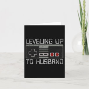 Bachelor Party Levelling Up To Husband Gamer Groom Card