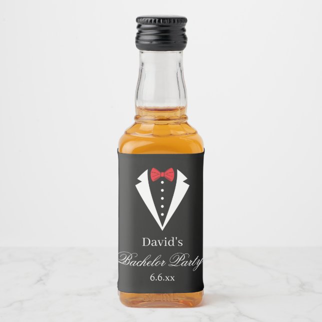 Bachelor Party Mini Liquor Bottle Labels (Front)