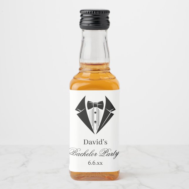 Bachelor Party Mini Liquor Bottle Labels (Front)