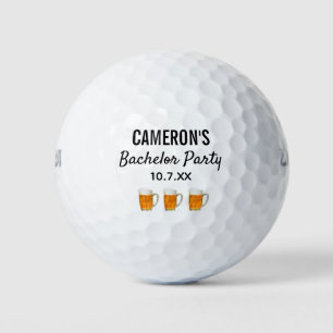 Bachelor Party Modern Wedding Favour Beer Cheers Golf Balls