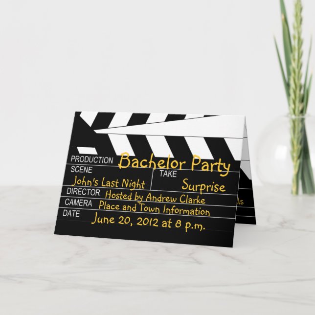 Bachelor Party Movie Theme Invitations (Front)