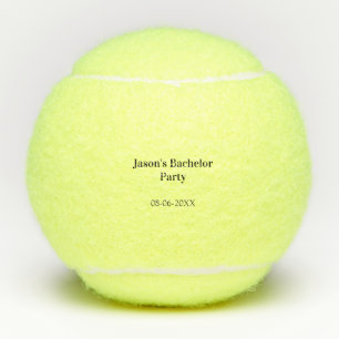 Bachelor party name date simple minimal best man tennis balls