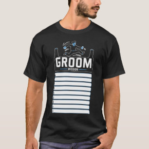 Bachelor Party Outfit with Checklist Groom Mission T-Shirt
