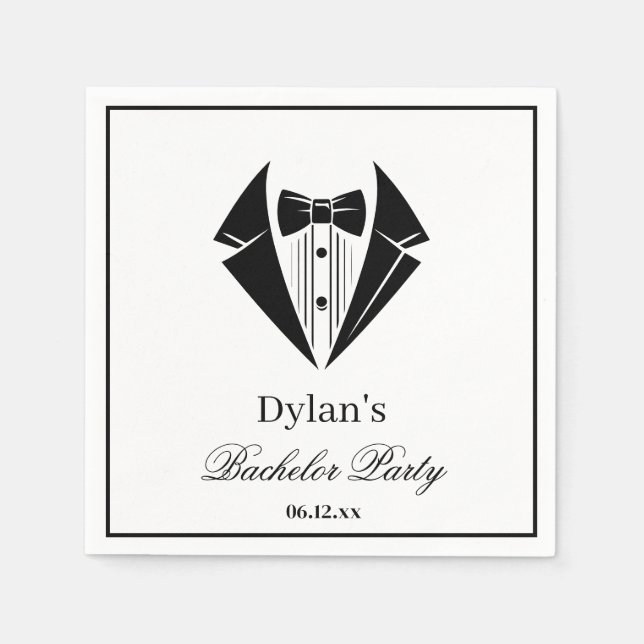 Bachelor Party Paper Napkins (Front)