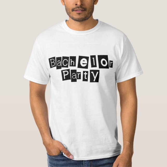 Bachelor Party (Sq Blk) T-Shirt (Front)