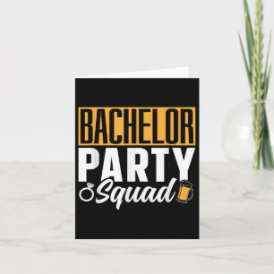 Bachelor Party Squad Bride Groom Team _2 Card