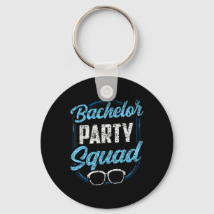 Bachelor Party Squad Team Bride Groom  Key Ring