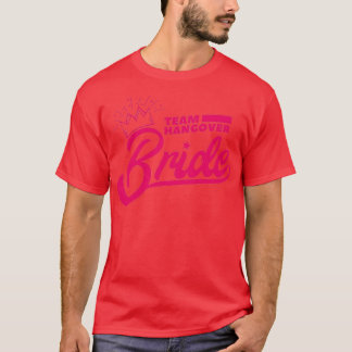 Bachelor Party Team Bride Pink Crown Gift Idea T-Shirt