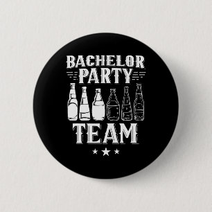 Bachelor Party Team Groom Bride 4  6 Cm Round Badge