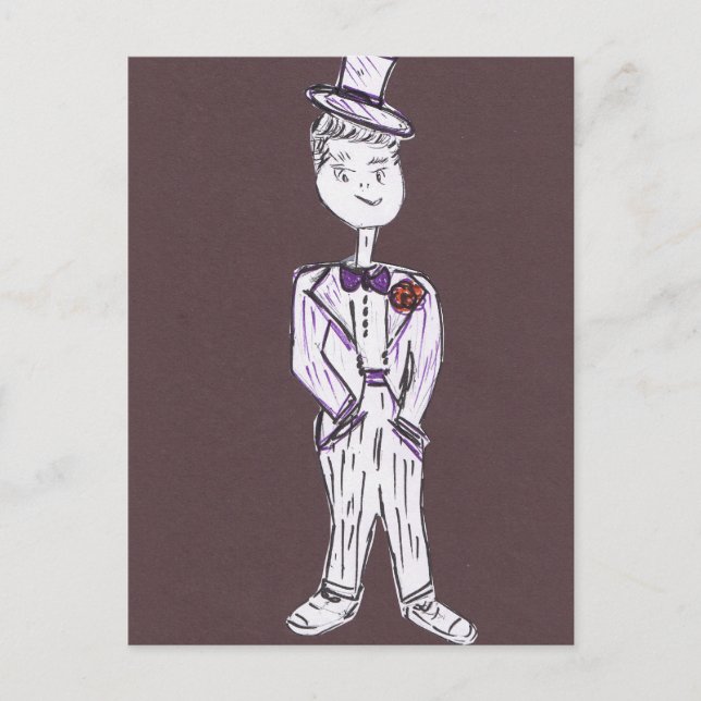Bachelor Party Tuxedo Groom Postcard (Front)