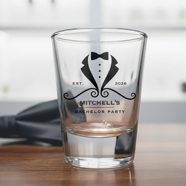 Bachelor Party Tuxedo Suit Bowtie Groom Wedding Shot Glass (Bachelor Party Tuxedo Suit Bowtie Groom Wedding Shot Glass
)
