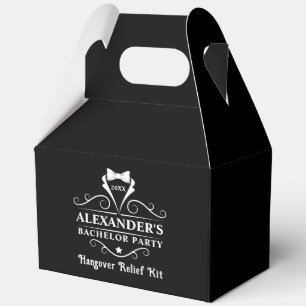 Bachelor Party Tuxedo Tie Hangover Black Favour Box