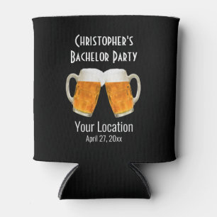 Bachelor Party Wedding Favor Beer Cheers Can Cooler