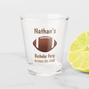 Bachelor Party Wedding Favor Football Shot Glass