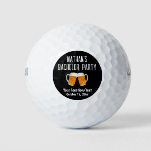 Bachelor Party Wedding Favour Beer Cheers Golf Balls