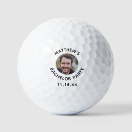Bachelor Party Wedding Favour Groom Photo Golf Balls