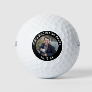 Bachelor Party Wedding Favour Groom Photo Golf Balls