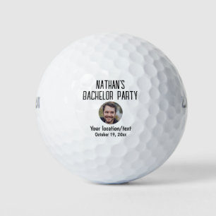 Bachelor Party Wedding Favour Groom Photo Golf Balls