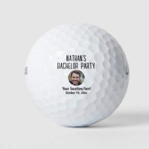Bachelor Party Wedding Favour Groom Photo Golf Balls