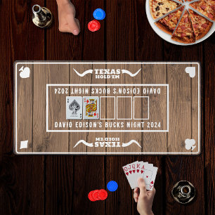 Bachelor Party Western Texas Hold'em Poker Wooden Desk Mat