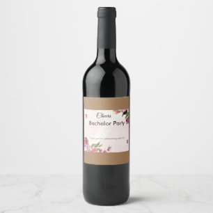 Bachelor Party Wine Label