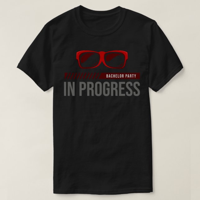 Bachelor Party with Sunglasses T-Shirt (Design Front)