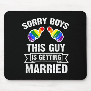 Bachelor Shirt Party Lgbt Gay Pride Groom Bride  Mouse Pad