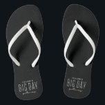 Bachelore party getaway weekend black white favour jandals<br><div class="desc">It's a Big Day Getaway bachelorette party! And everyone needs matching accessories like these adorable personalised black and white flip flops. Perfect for a girls weekend at the beach, a trip to Vegas, a wine weekend, a spa getaway and more destination celebrations, these coral pink sandals coordinate with the entire...</div>