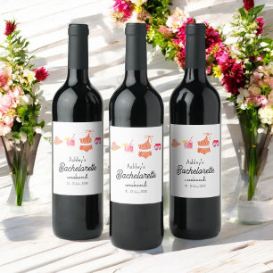 Bachelorette Beach Bikini Weekend  Wine Label