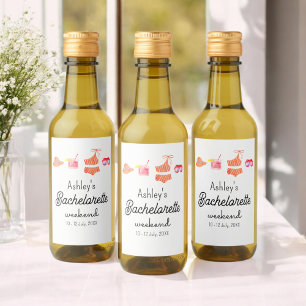 Bachelorette Beach Bikini Weekend  Wine Label