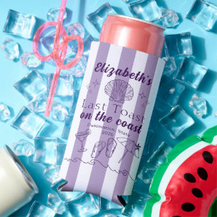 Bachelorette Beach Party Last Toast On the Coast  Seltzer Can Cooler