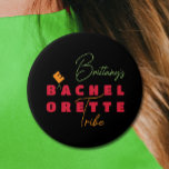Bachelorette Beach Tribe 7.5 Cm Round Badge<br><div class="desc">The bride's name in chic lettering along with the word bachelorette changed to bEach-elorette tribe,  these buttons are fun to give to your bachelorette party girls. Perfect party favour for your bridal tribe! MATCHING items in our collection.</div>