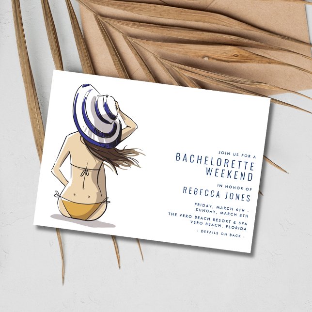 Bachelorette Beach Weekend Getaway Invitation (Bachelorette Beach Weekend Getaway Invitation)