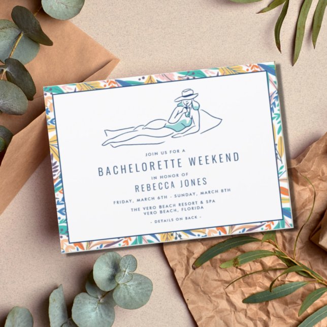 Bachelorette Beach Weekend Getaway Invitation (Creator Uploaded)