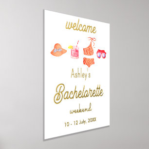 Bachelorette Beach Weekend Party Foil Prints