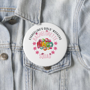 BACHELORETTE BINGO SQUAD Custom Western Coquette 10 Cm Round Badge