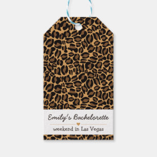Bachelorette Bride Boujee Trendy Leopard Print  Gift Tags