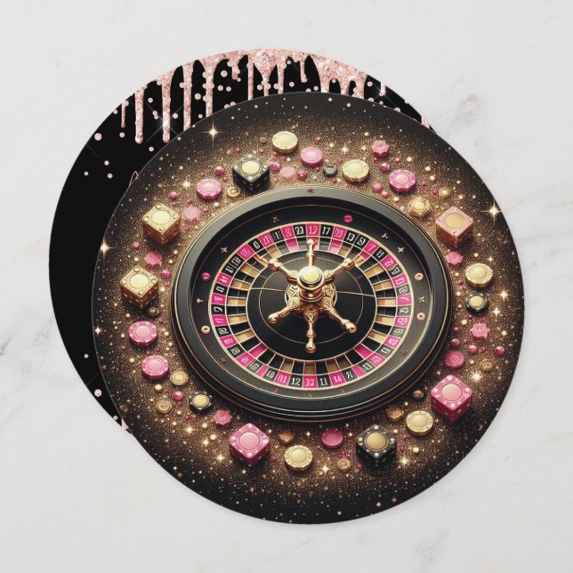 Bachelorette Casino Weekend Luxury Invitation (Front/Back)