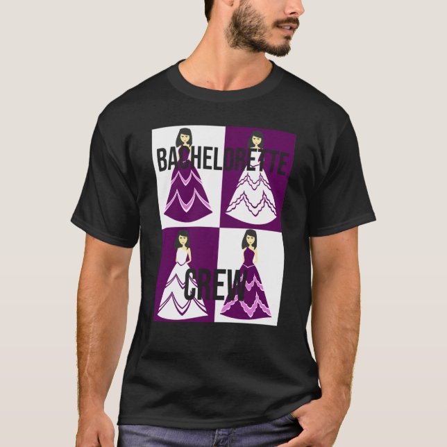 Bachelorette Crew bride evening bechlorette party  T-Shirt (Front)