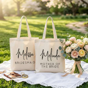 Bachelorette Custom Name Bridesmaid Bridal Party Tote Bag