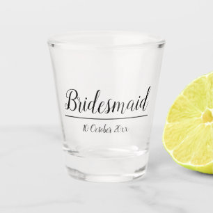 Bachelorette Elegant Bridal party Gifts Bridesmaid Shot Glass