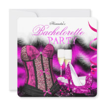 Bachelorette Feather Pink Corset Champagne Heels