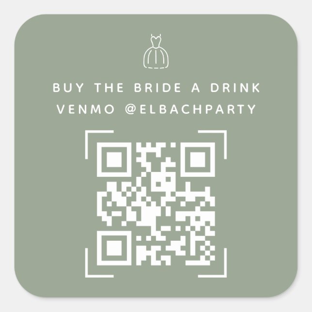 Bachelorette Fund | Buy The Bride A Drink  Square Sticker (Front)