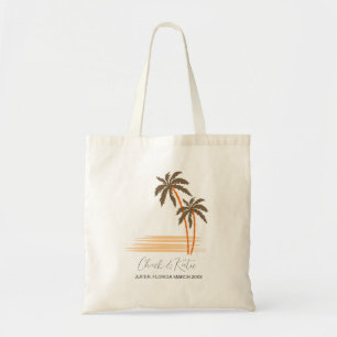 Bachelorette Gift Destination Wedding Beach Palm Tote Bag