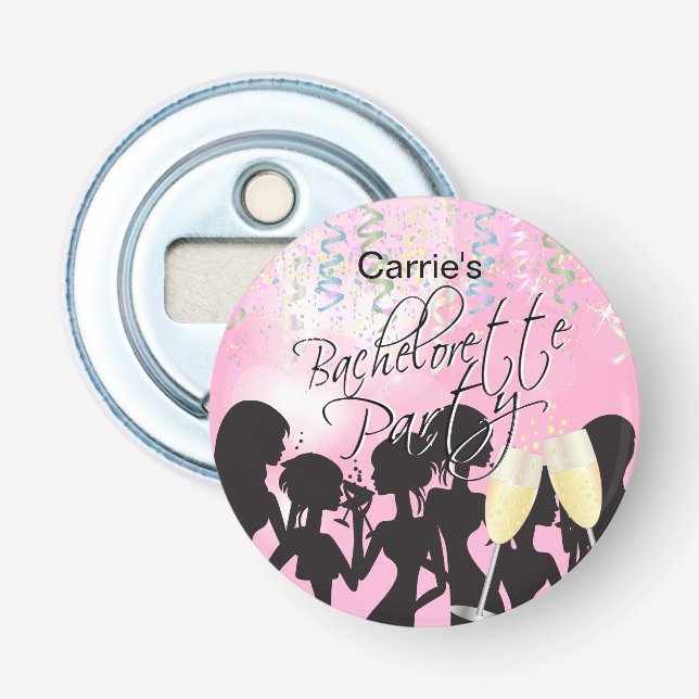Bachelorette Girls Night Out - Pink Bottle Opener (Front)
