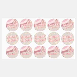 Bachelorette Groovy Party Favour Labels
