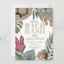 BACHELORETTE INVITATION BEACH BACH ITINERARY