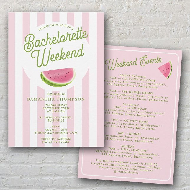 Bachelorette Itinerary Bach Weekend Retro Summer Invitation (Bachelorette Itinerary Bach Weekend Retro Summer Invitation)