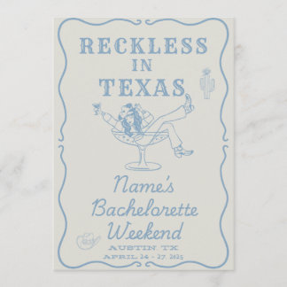 Bachelorette Itinerary Invitation